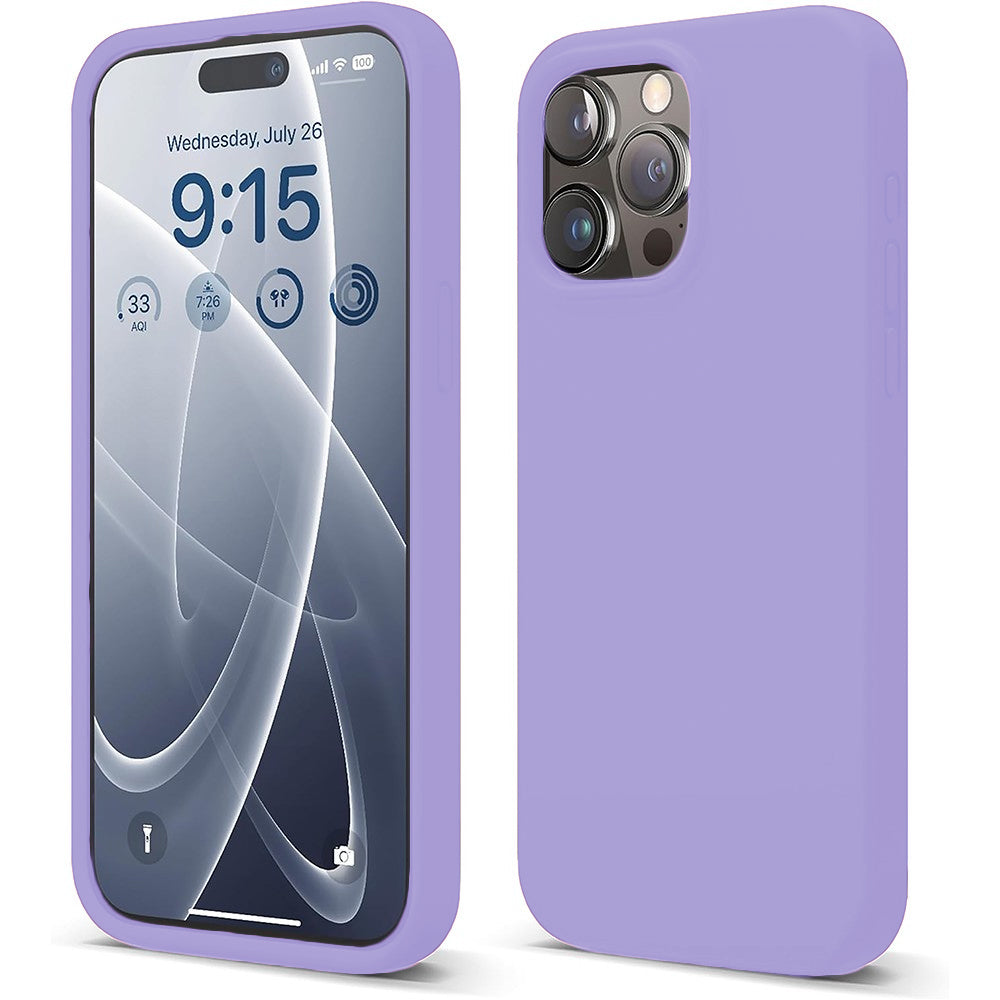 Husa Soft Silicone - iPhone 15 Pro Max - Light Lilac