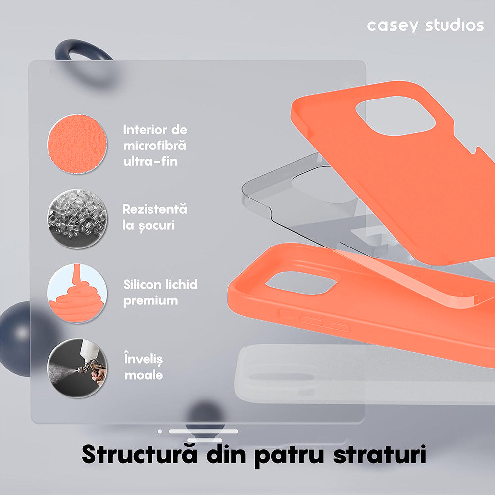 Husa Soft Silicone - iPhone 15 Pro Max - Nectarine