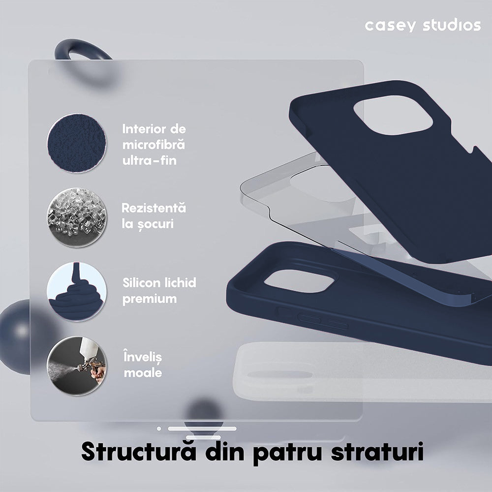 Husa Soft Silicone - iPhone 15 Pro Max - Midnight Blue