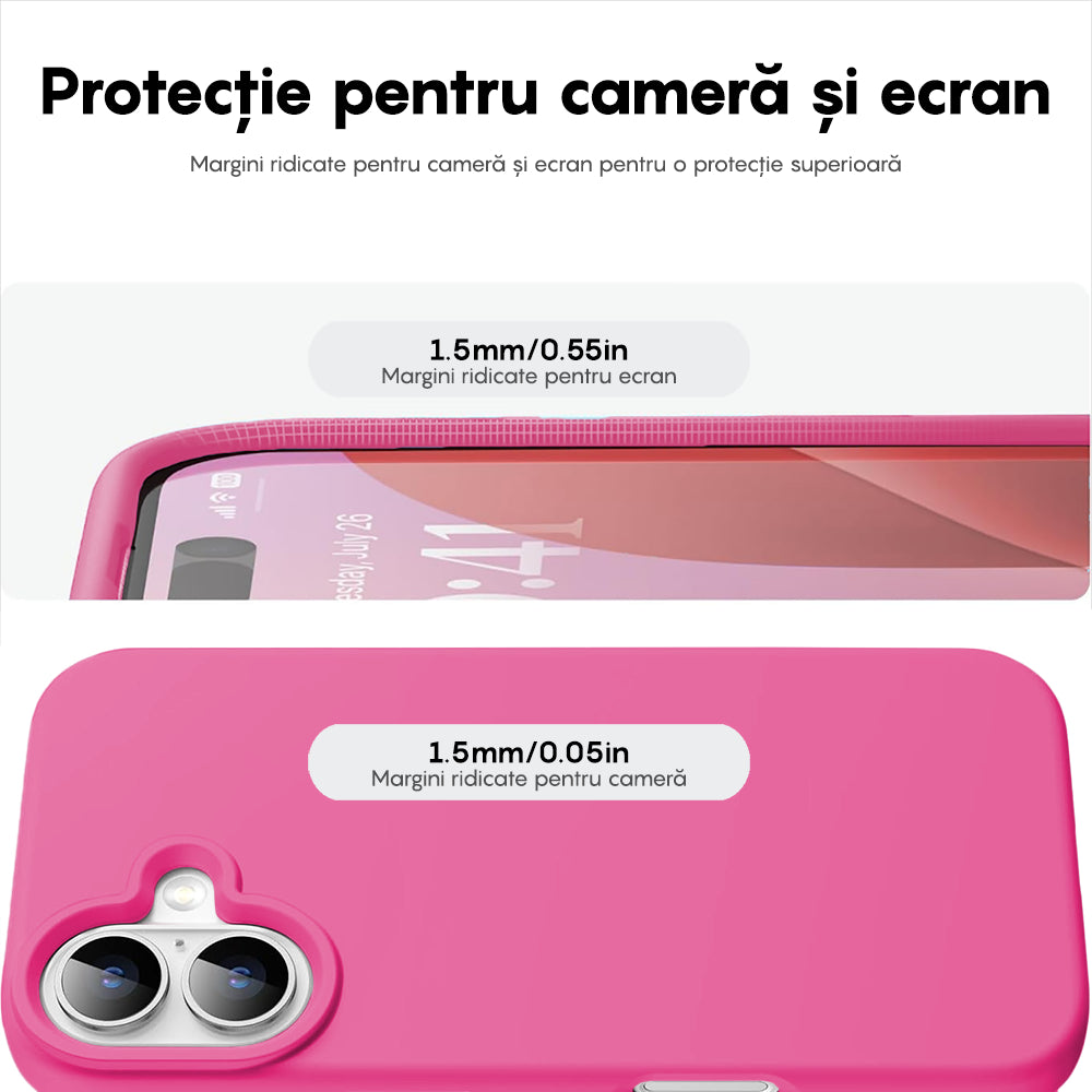 Husa Soft Silicone - iPhone 16 - Fuchsia