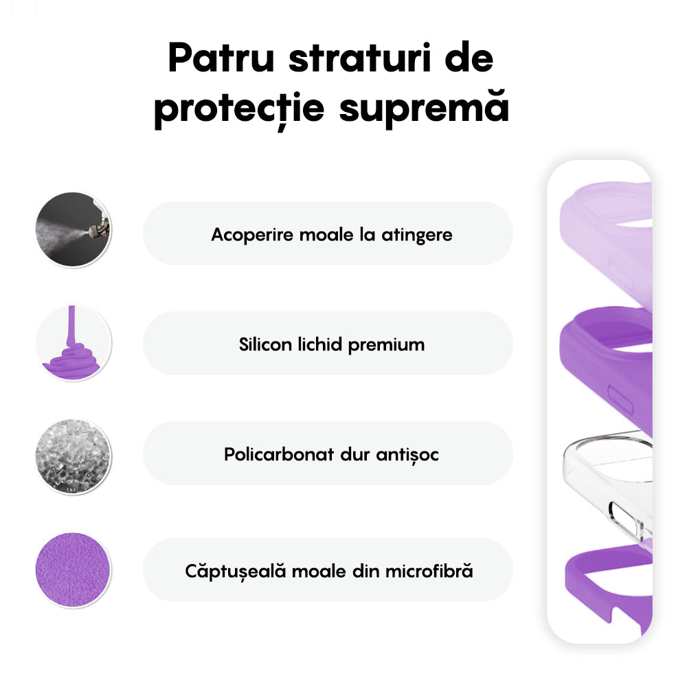 Husa Soft Silicone - iPhone 16 - Light Purple
