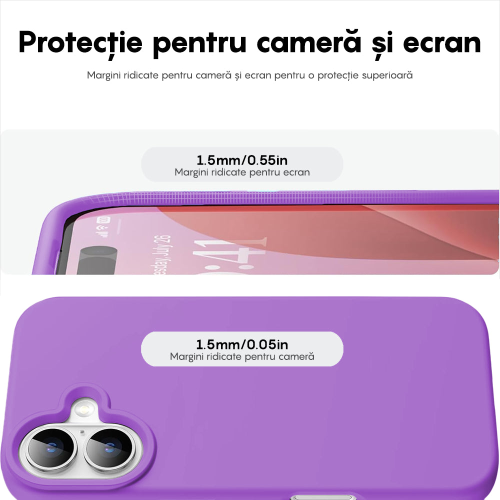 Husa Soft Silicone - iPhone 16 - Light Purple