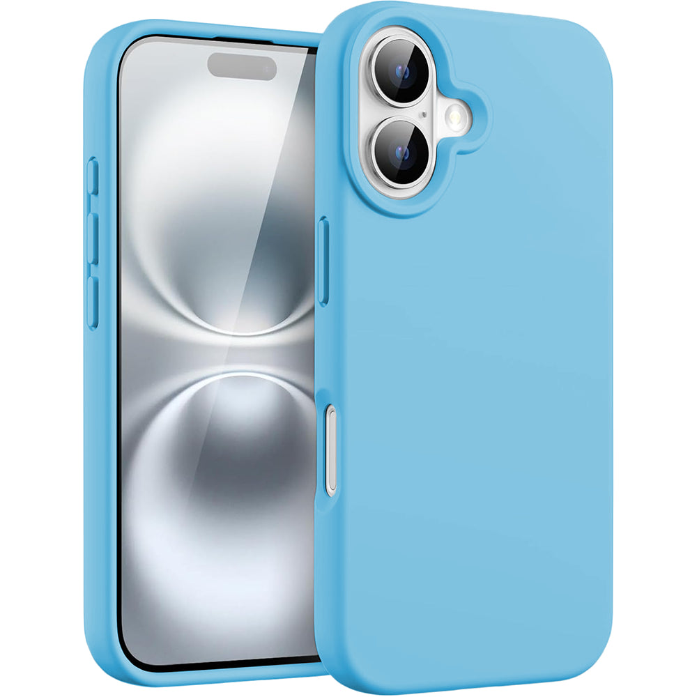 Husa Soft Silicone - iPhone 16 - Cadet Blue