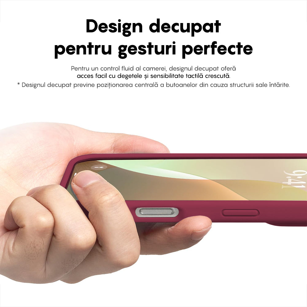 Husa Soft Silicone - iPhone 16 - Burgundy