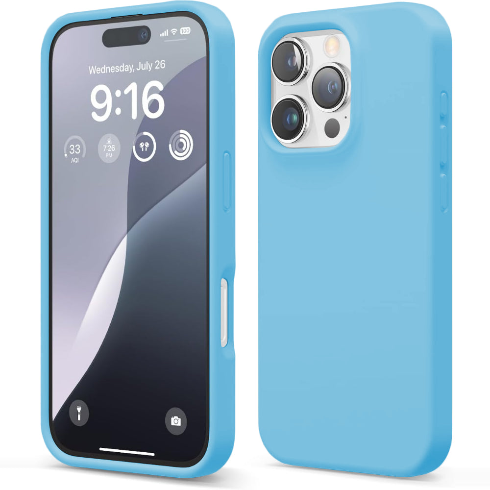 Husa Soft Silicone - iPhone 16 Pro - Cadet Blue
