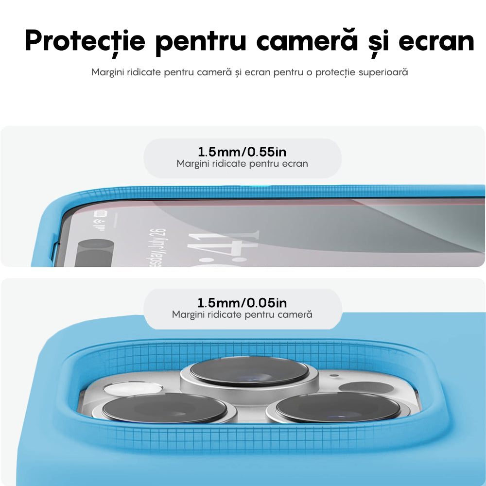 Husa Soft Silicone - iPhone 16 Pro - Cadet Blue