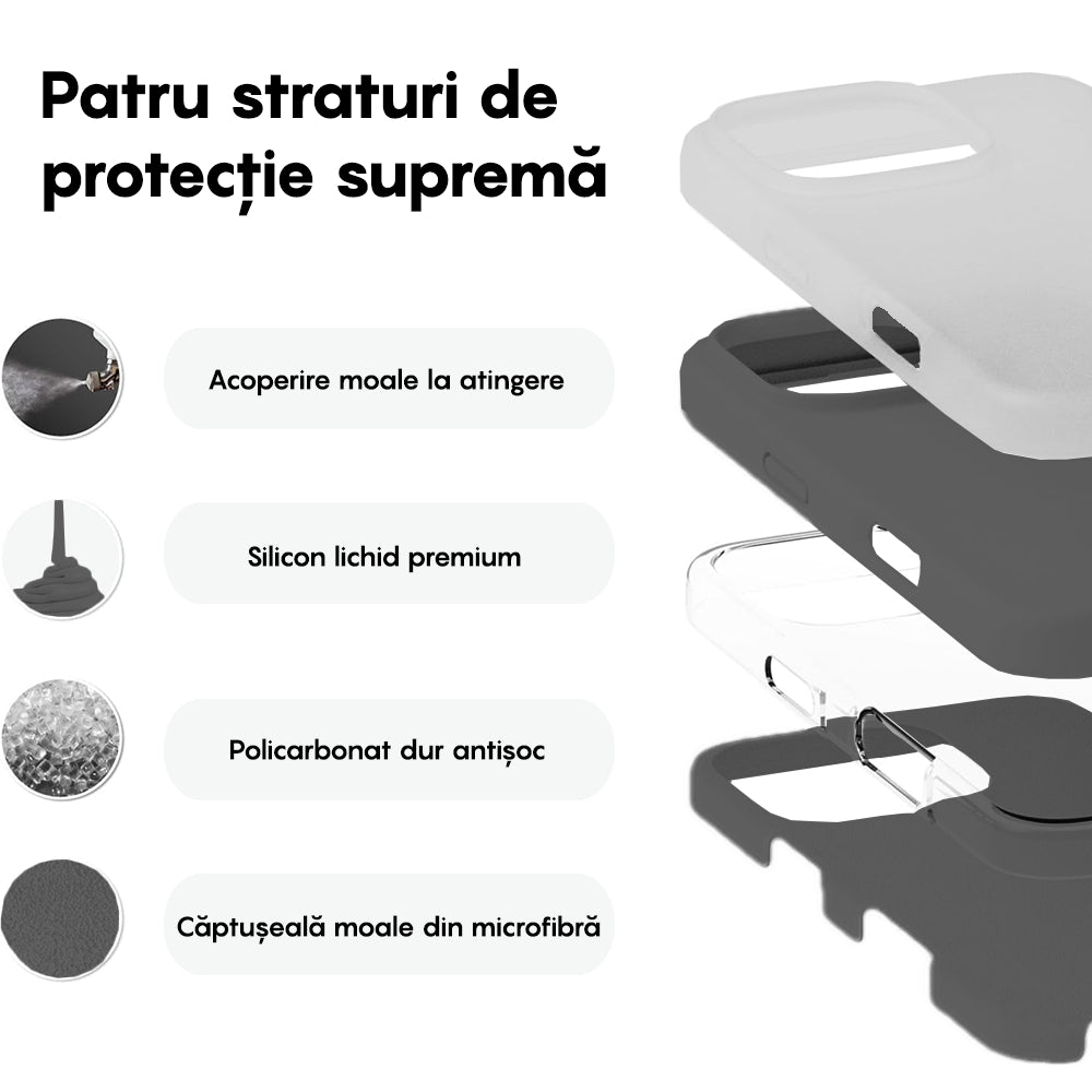 Husa Soft Silicone - iPhone 16 Pro - Dark Grey