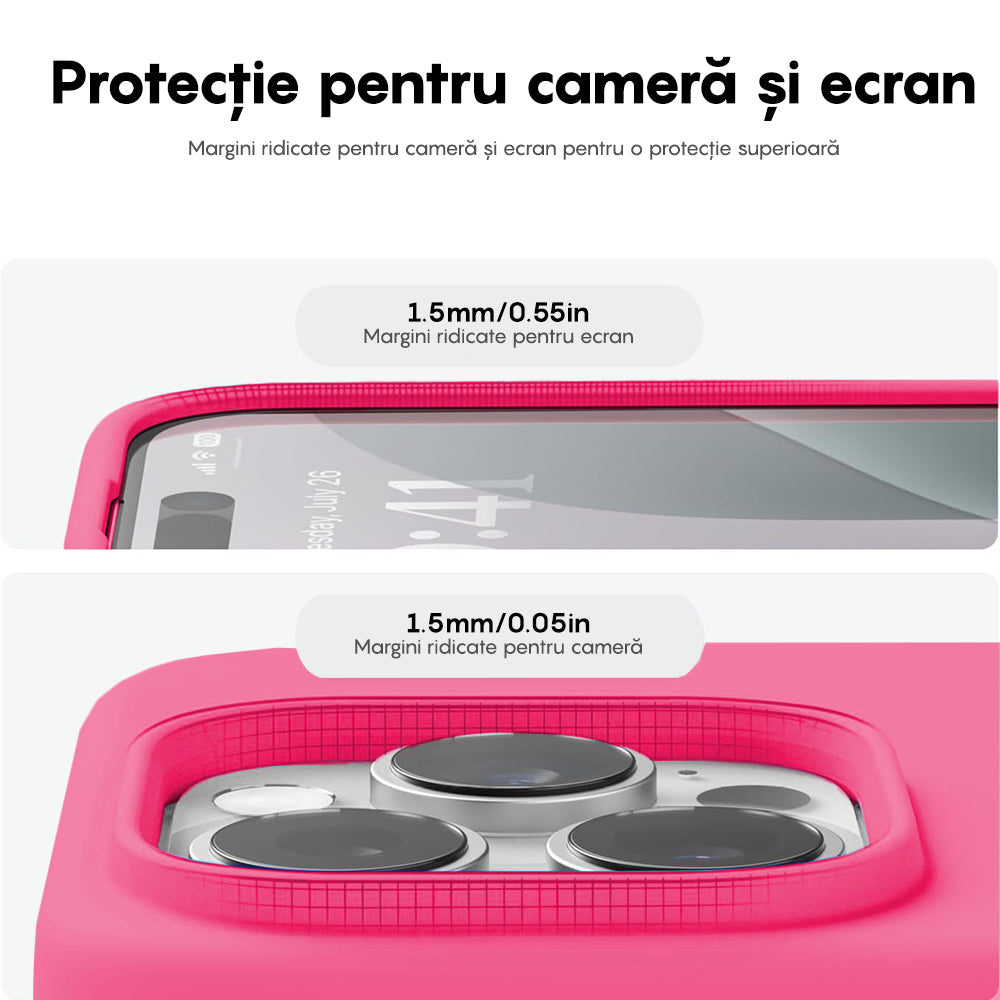 Husa Soft Silicone - iPhone 16 Pro - Fuchsia