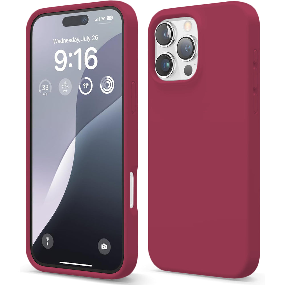 Husa Soft Silicone - iPhone 16 Pro - Burgundy
