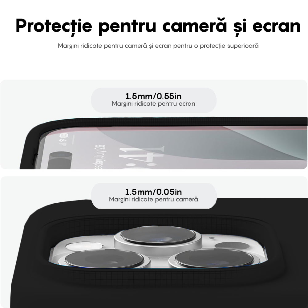 Husa Soft Silicone - iPhone 16 Pro Max - Negru