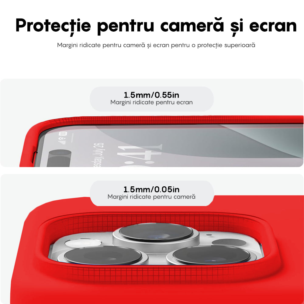 Husa Soft Silicone - iPhone 16 Pro Max - Rosu