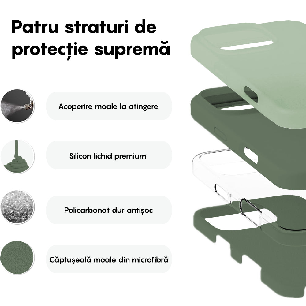 Husa Soft Silicone - iPhone 16 Pro Max - Webster Green