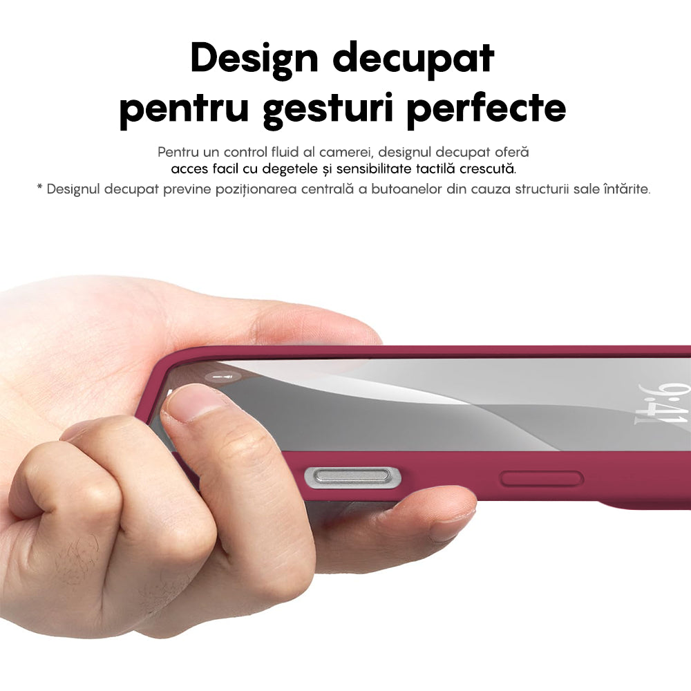Husa Soft Silicone - iPhone 16 Pro Max - Burgundy