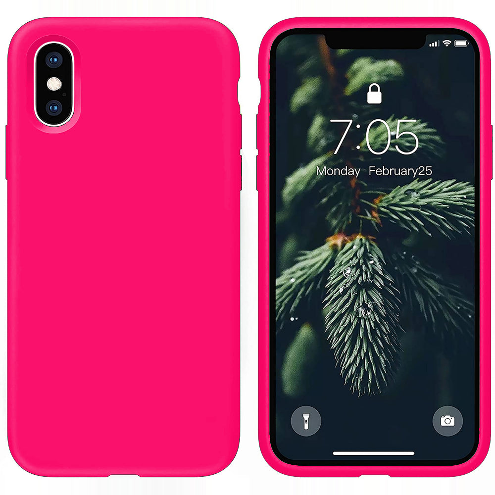 Husa Soft Silicone - iPhone X/XS - Fuchsia