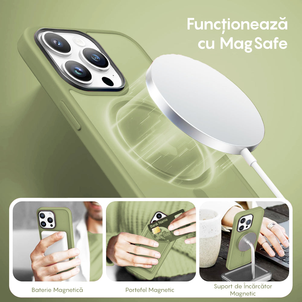 Husa MagSafe - iPhone 12/12 Pro - Verde Deschis
