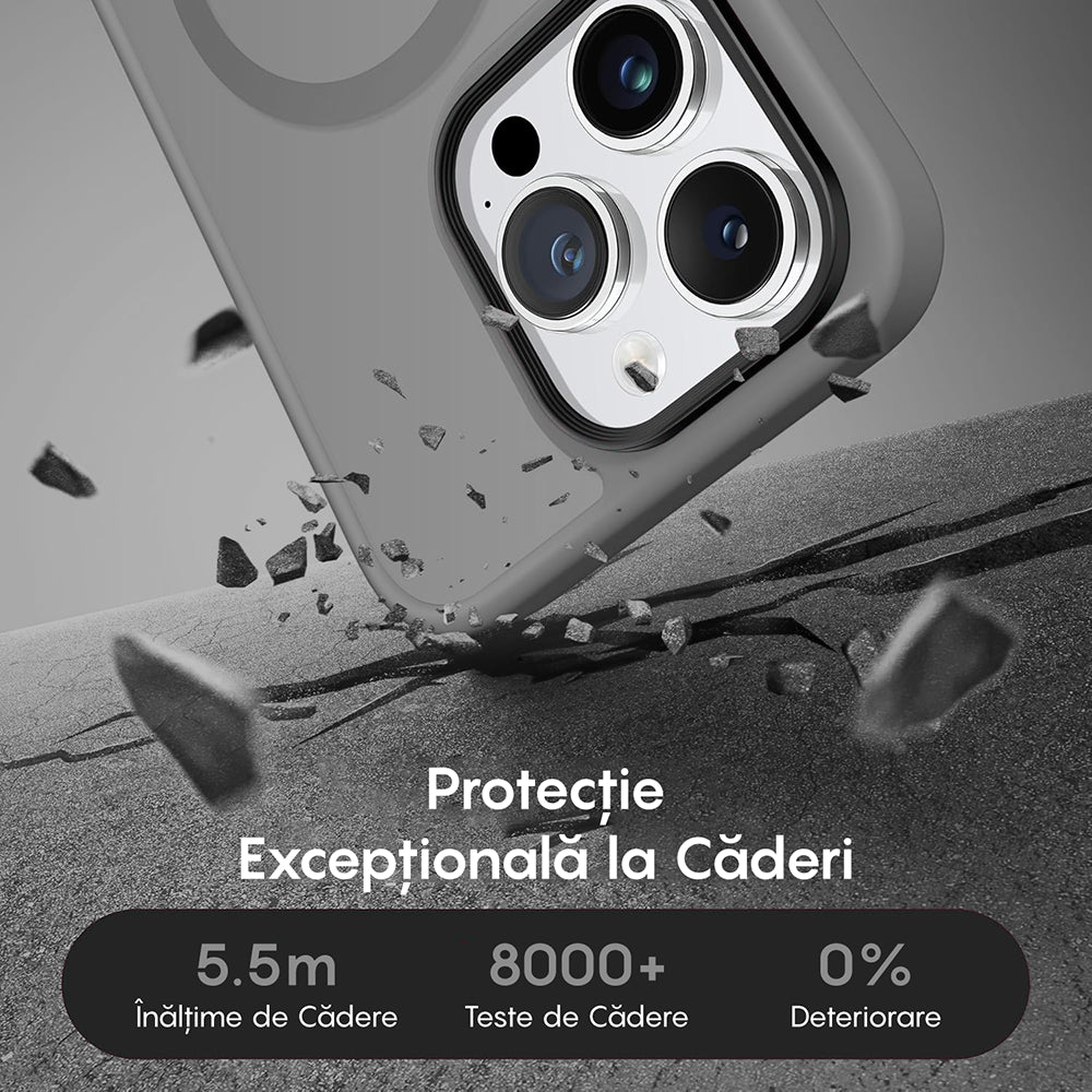 Husa MagSafe - iPhone 15 Pro - Light Grey