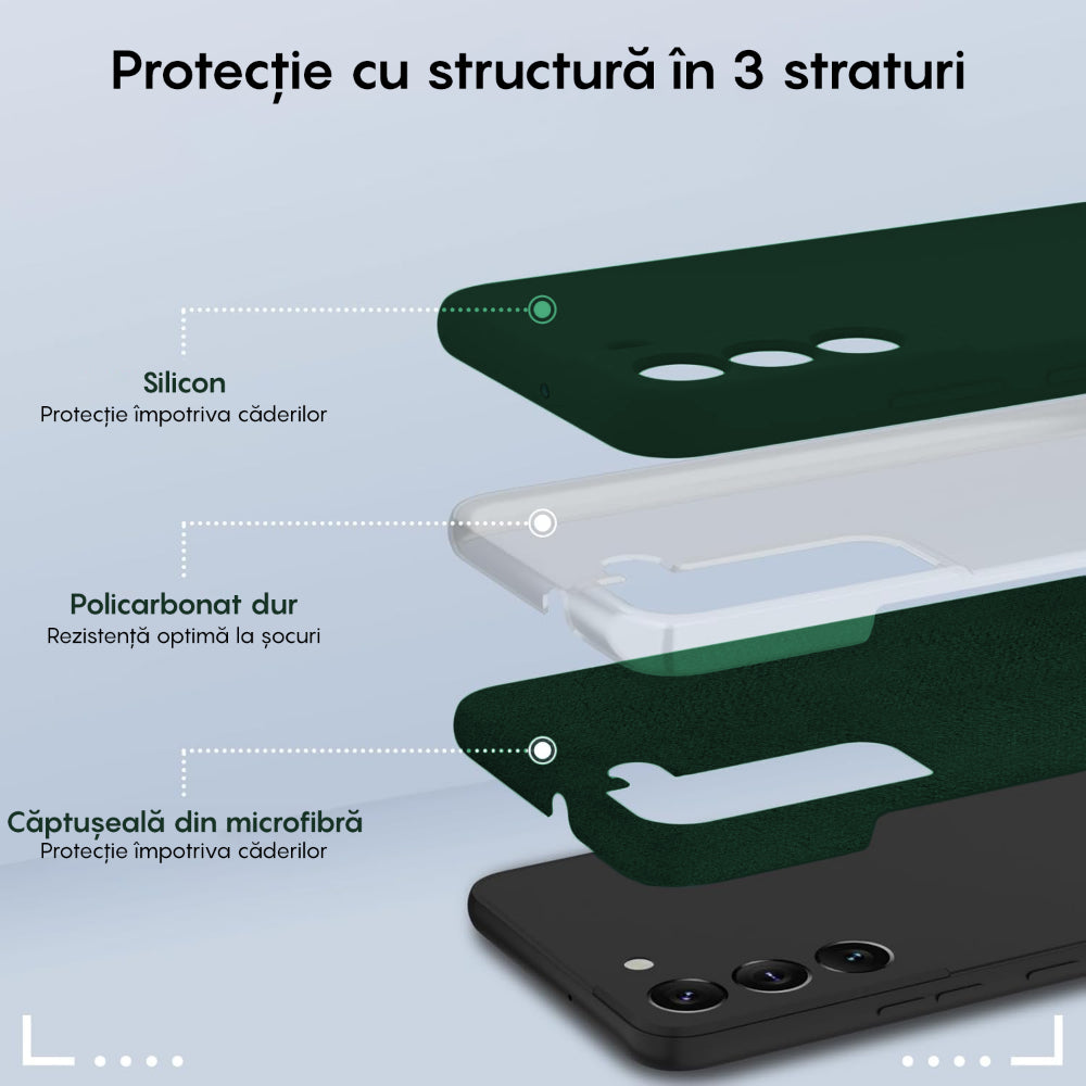 Husa Soft Silicone - Samsung Galaxy S22 - Dark Marine Green