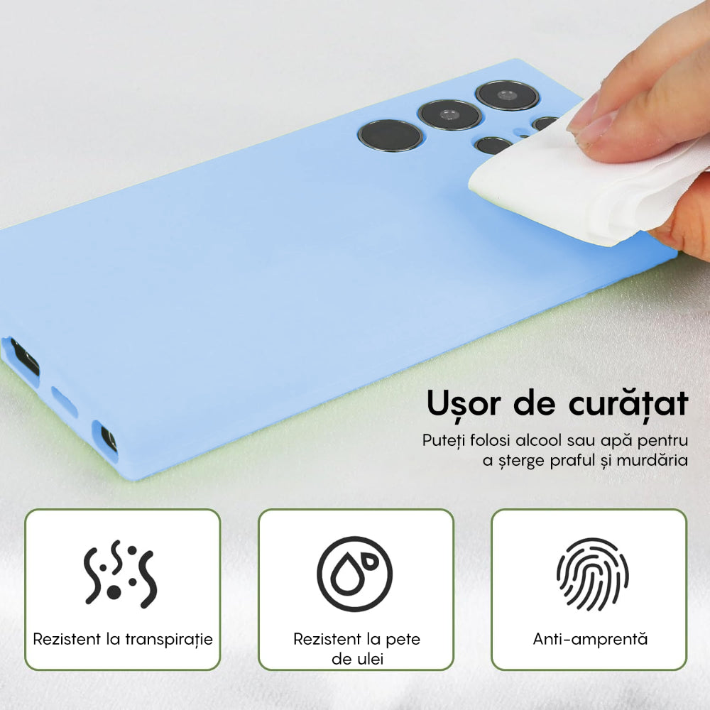 Husa Soft Silicone - Samsung Galaxy S23 Ultra - Light Blue