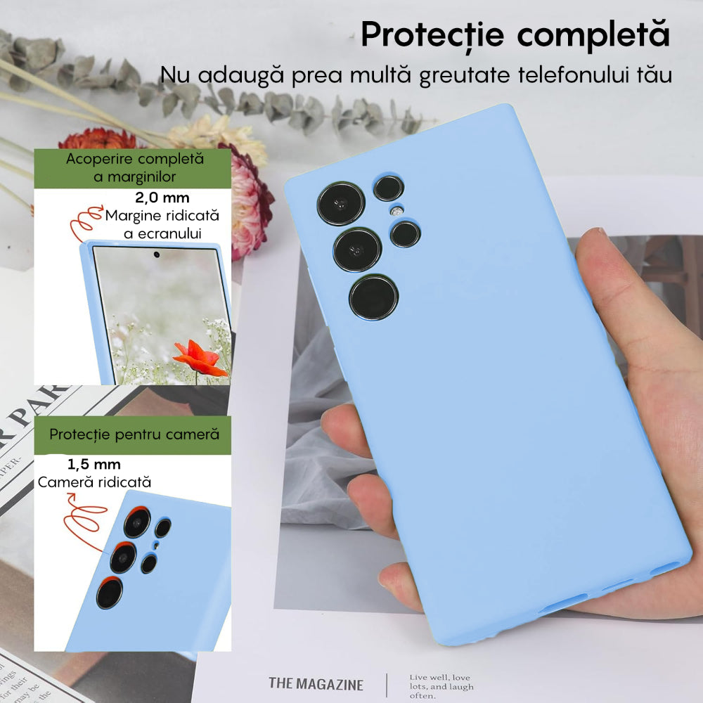 Husa Soft Silicone - Samsung Galaxy S23 Ultra - Light Blue