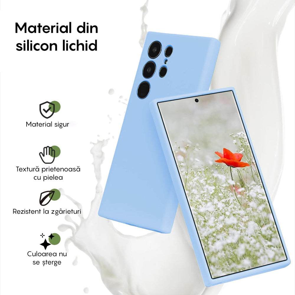 Husa Soft Silicone - Samsung Galaxy S23 Ultra - Light Blue