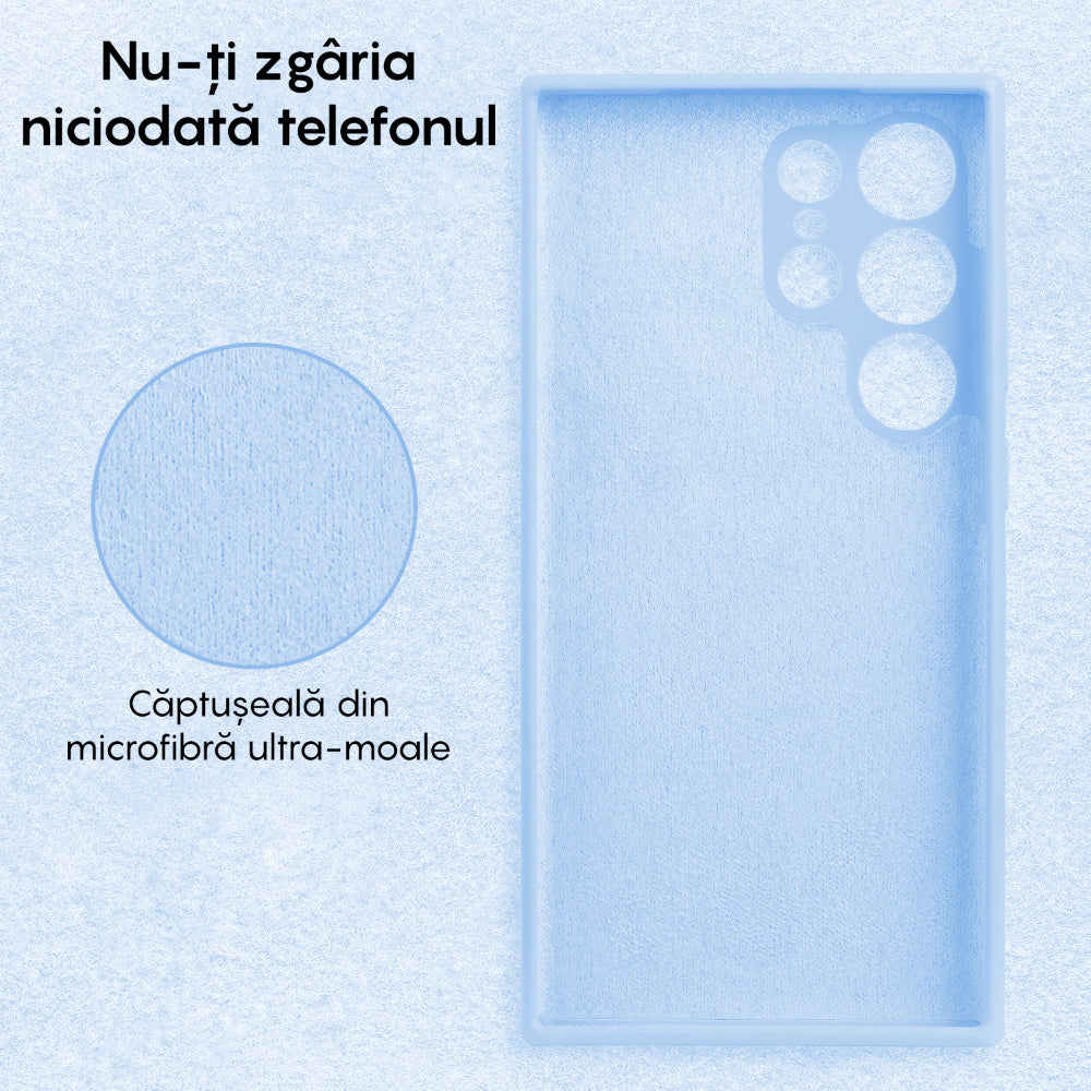 Husa Soft Silicone - Samsung Galaxy S23 Ultra - Light Blue