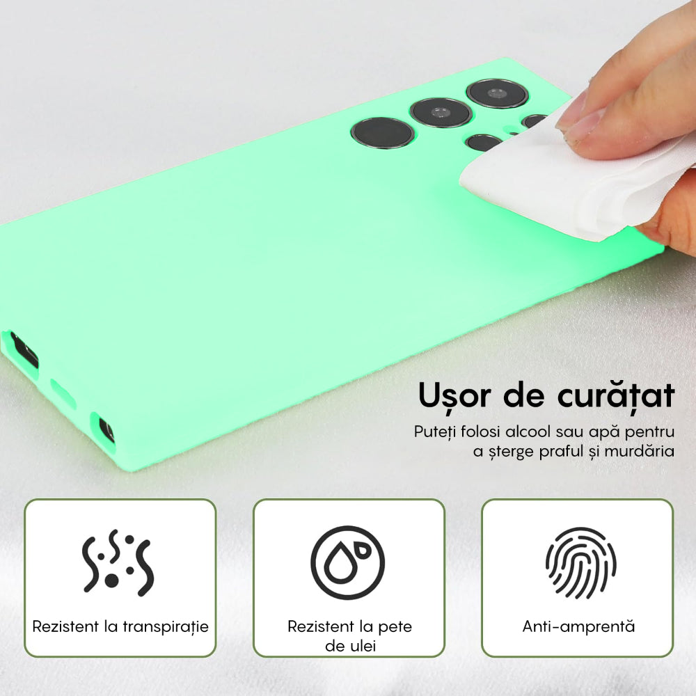 Husa Soft Silicone - Samsung Galaxy S23 Ultra - Light Green