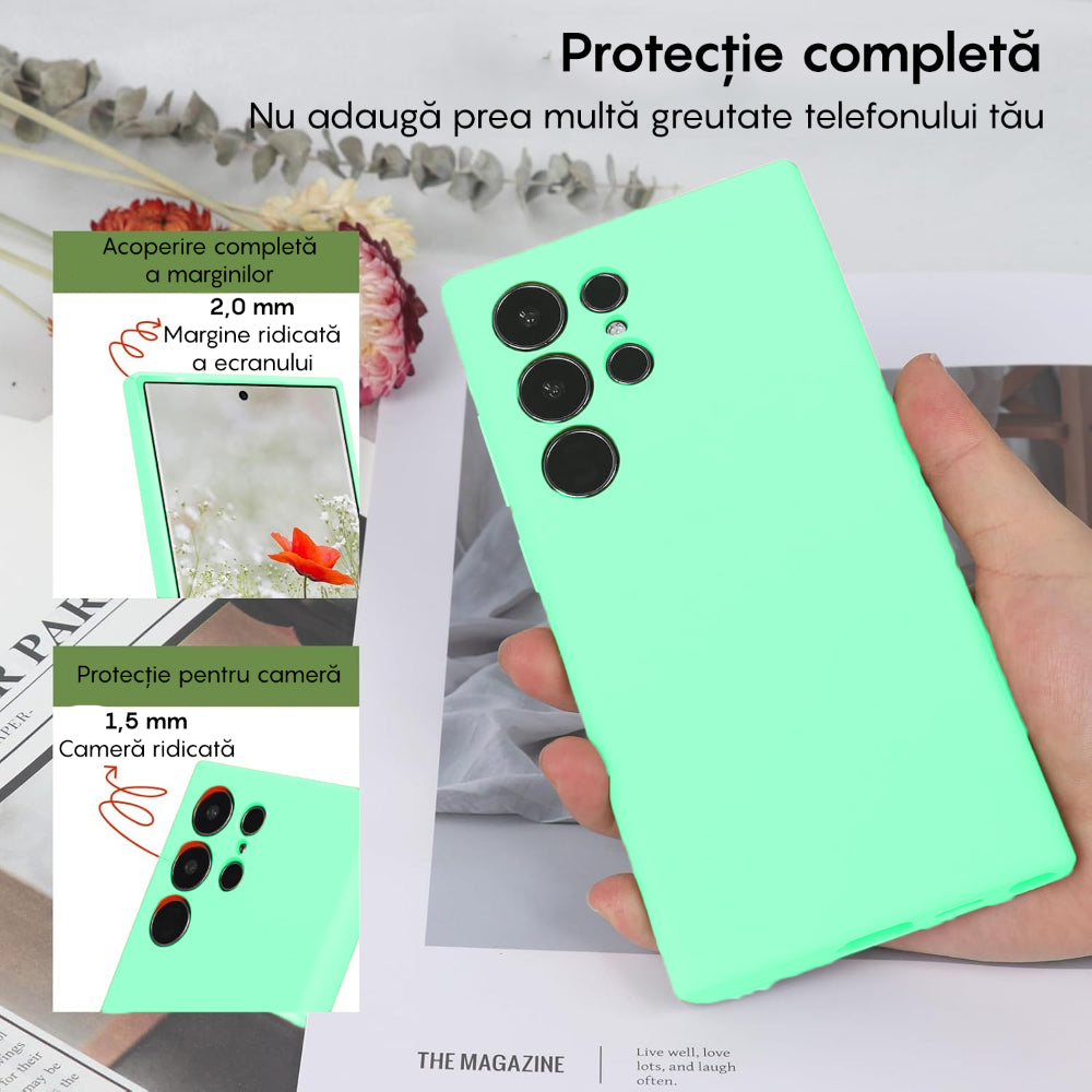 Husa Soft Silicone - Samsung Galaxy S23 Ultra - Light Green