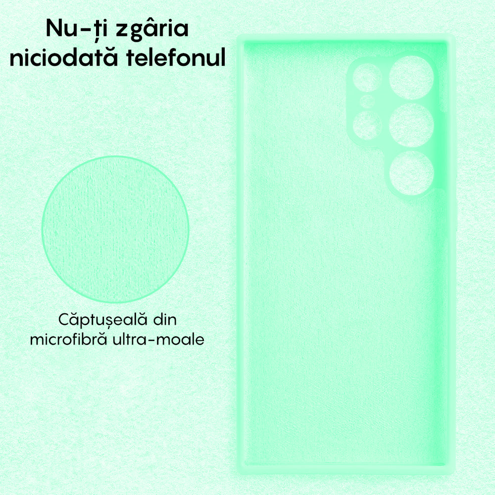 Husa Soft Silicone - Samsung Galaxy S23 Ultra - Light Green