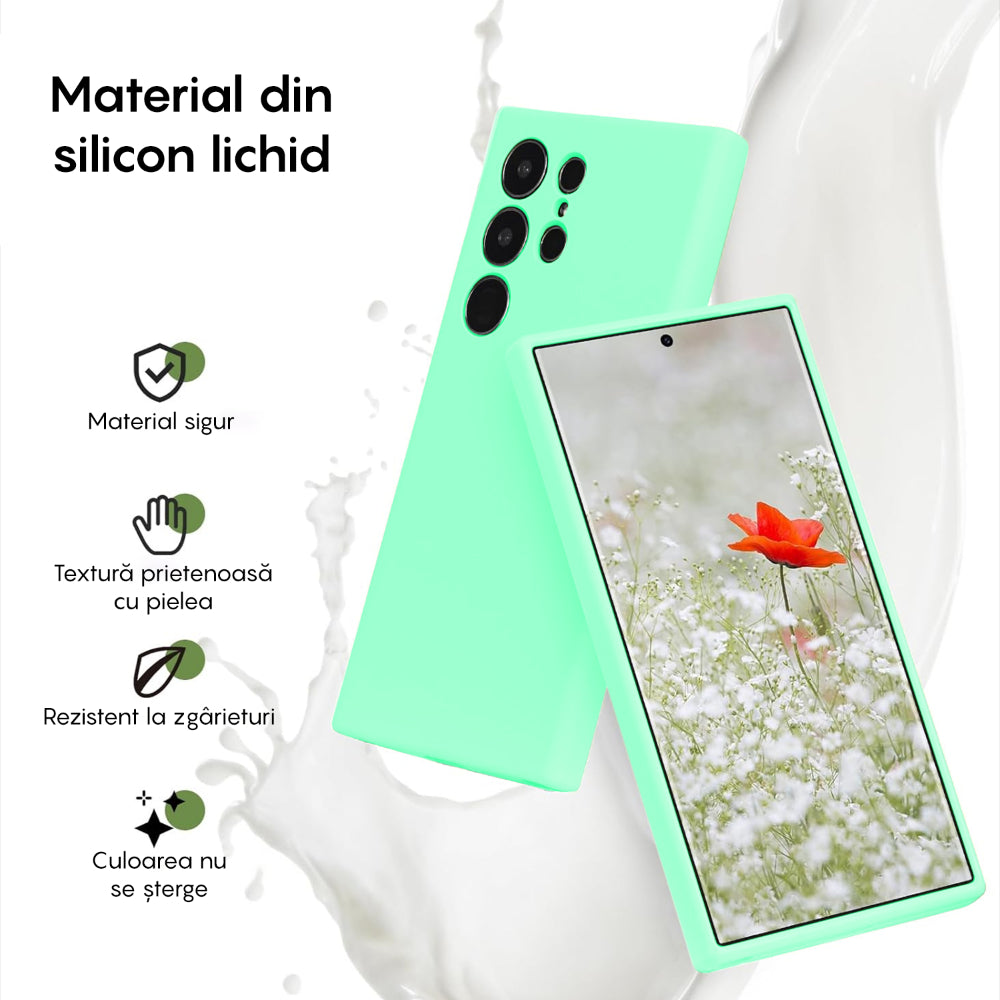 Husa Soft Silicone - Samsung Galaxy S23 Ultra - Light Green