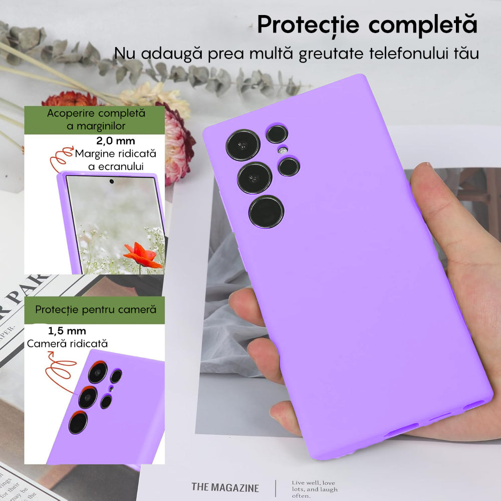 Husa Soft Silicone - Samsung Galaxy S23 Ultra - Light Purple
