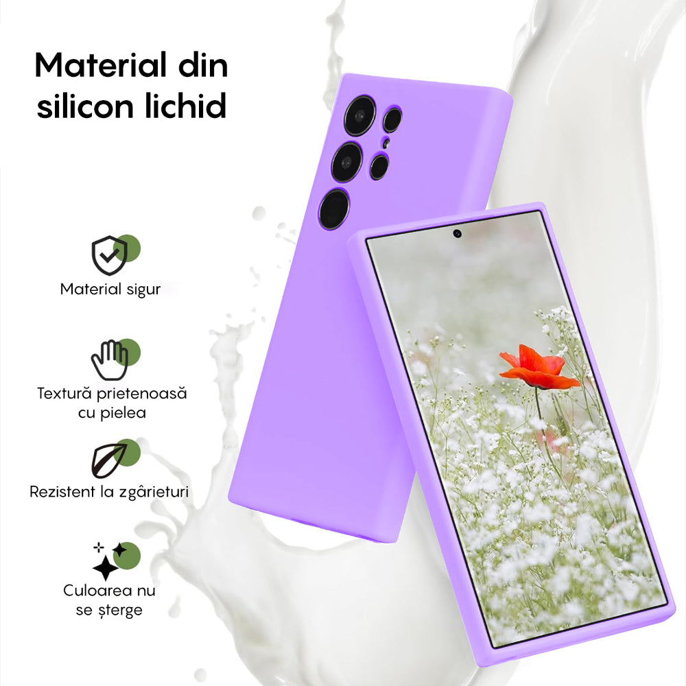 Husa Soft Silicone - Samsung Galaxy S23 Ultra - Light Purple