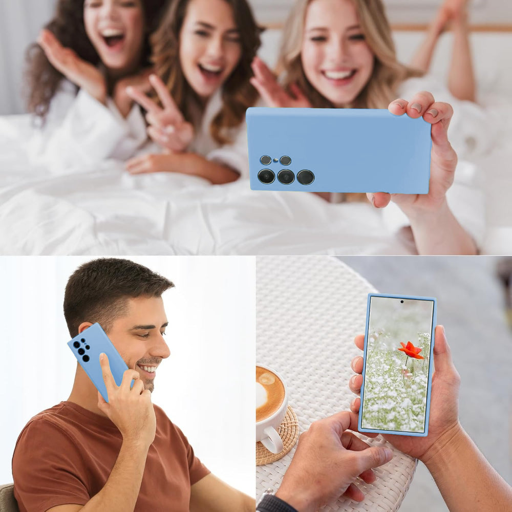 Husa Soft Silicone - Samsung Galaxy S23 Ultra - Light Blue