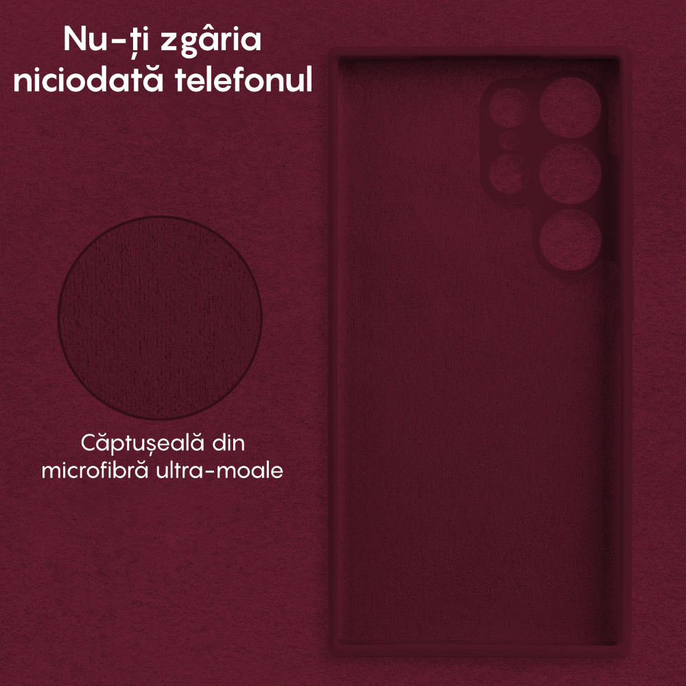Husa Soft Silicone - Samsung Galaxy S24 Ultra - Burgundy