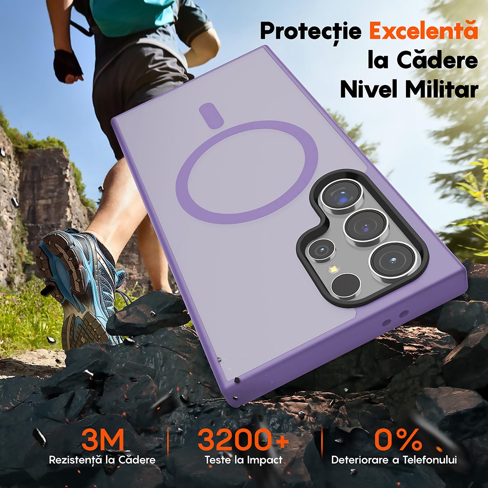 Husa MagSafe - Samsung Galaxy S24 Ultra - Mov Deschis