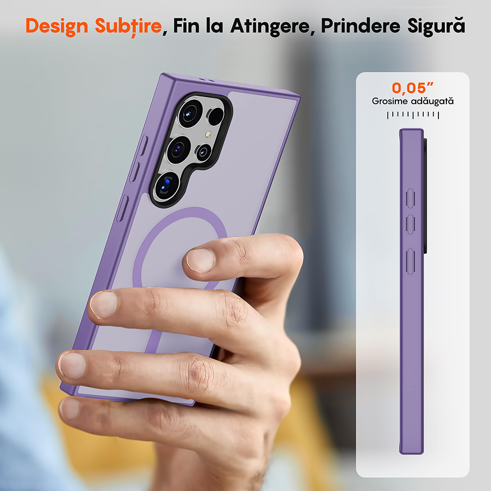 Husa MagSafe - Samsung Galaxy S24 Ultra - Mov Deschis