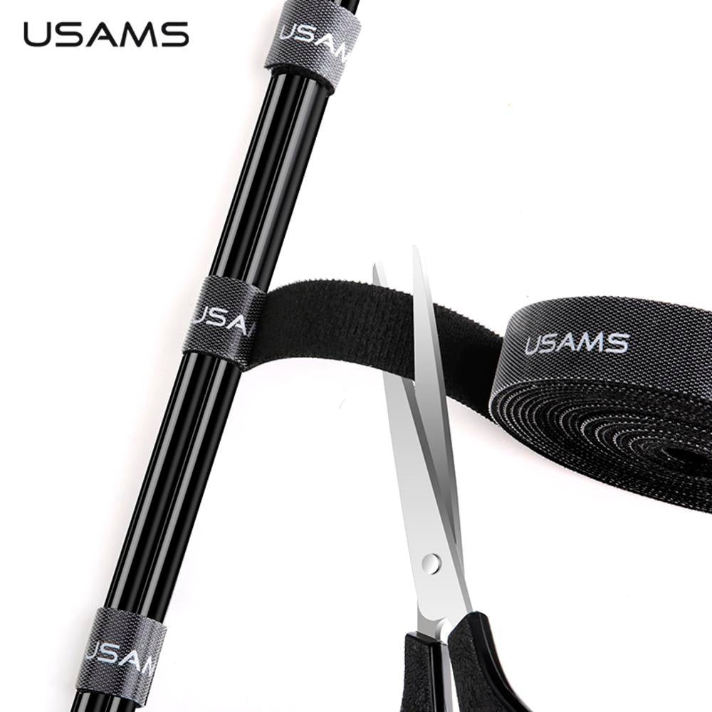 Organizator Cabluri USAMS Velcro - Black