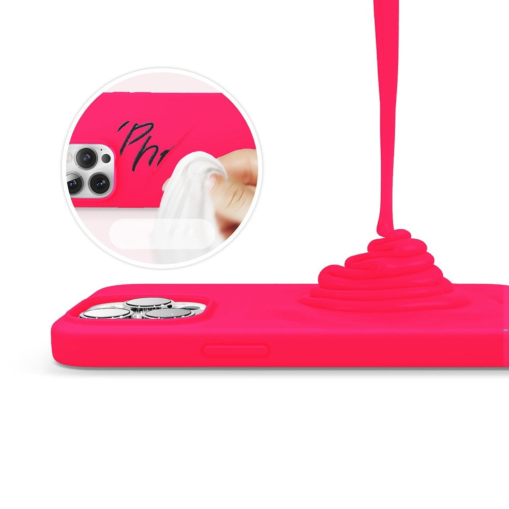 Husa Soft Silicone - iPhone 13 Pro Max - Neon Pink