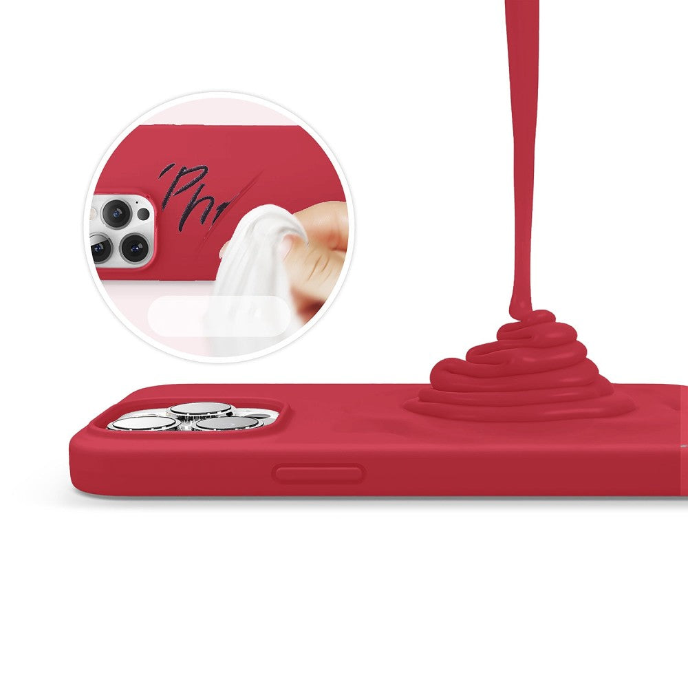 Husa Soft Silicone - iPhone 13 Pro Max - Light Red