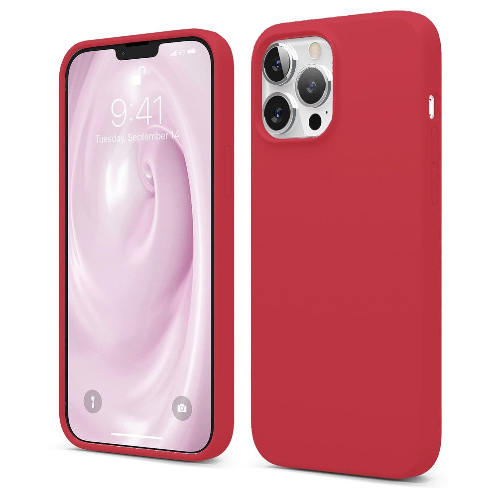 Husa Soft Silicone - iPhone 13 Pro Max - Light Red