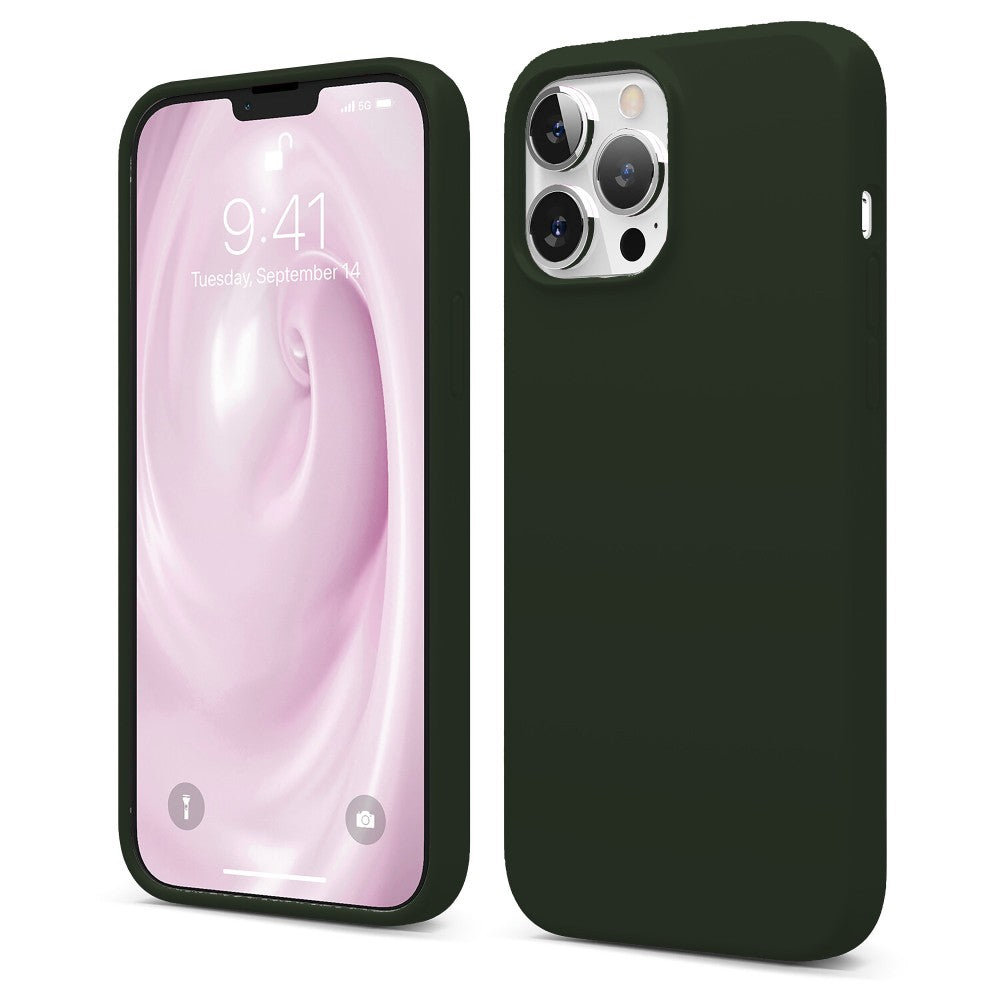 Husa Soft Silicone - iPhone 13 Pro Max - Dark Marine Green