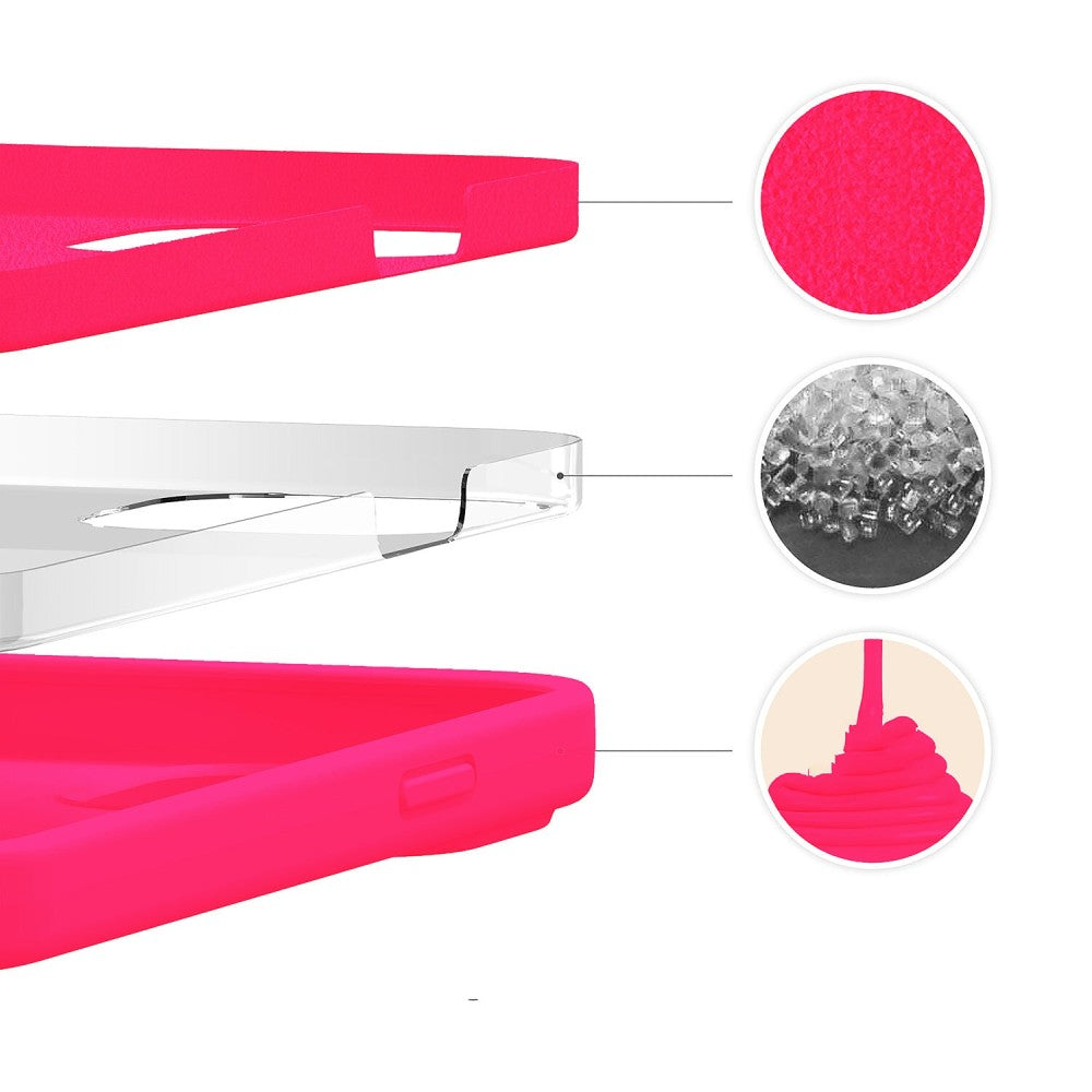 Husa Soft Silicone - iPhone 13 Mini - Neon Pink