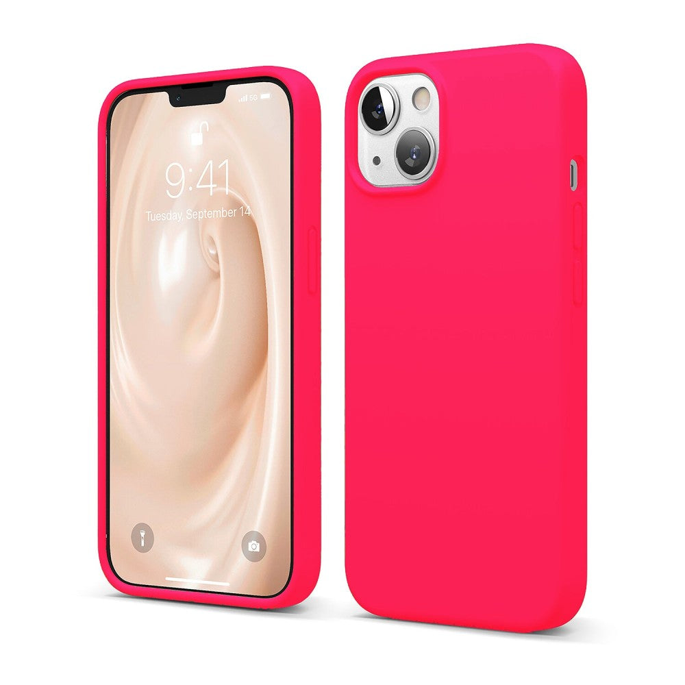 Husa Soft Silicone - iPhone 13 Mini - Neon Pink