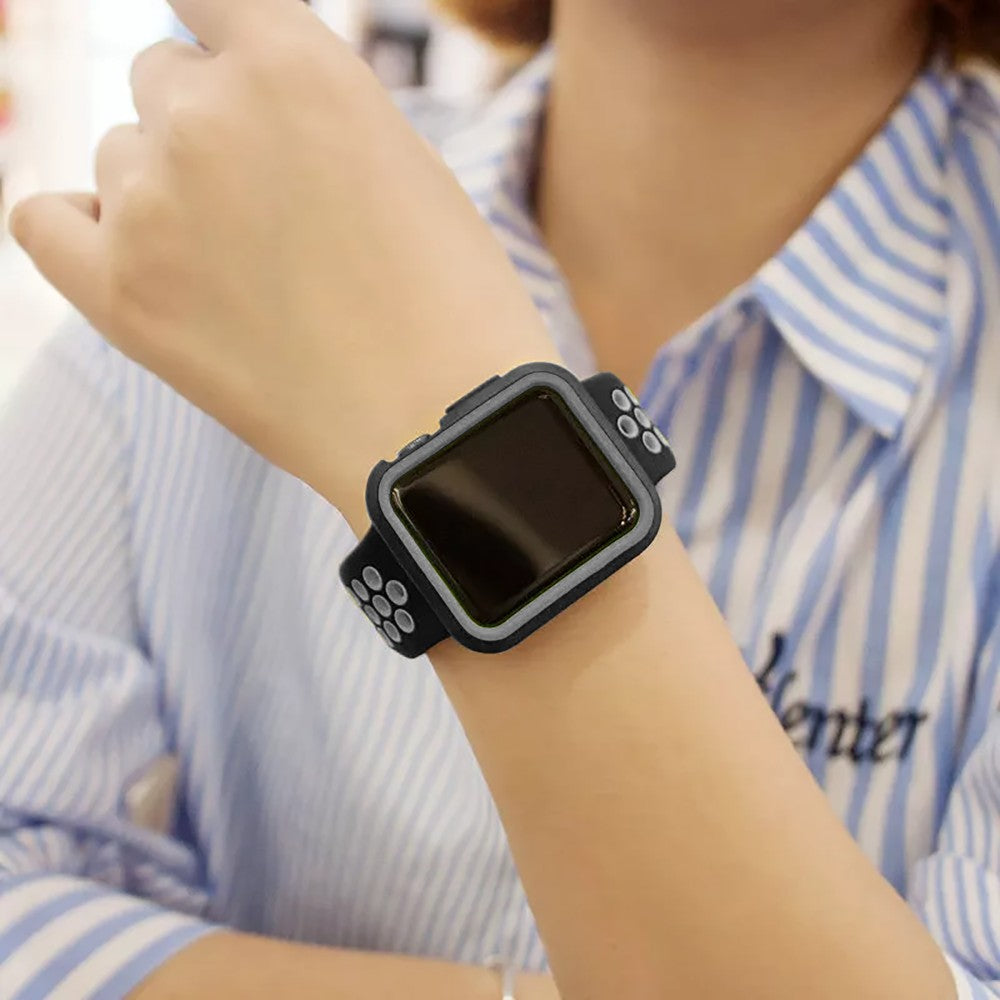 Carcasa Rugged - Apple Watch 1/2/3 - 42MM - Negru/Gri