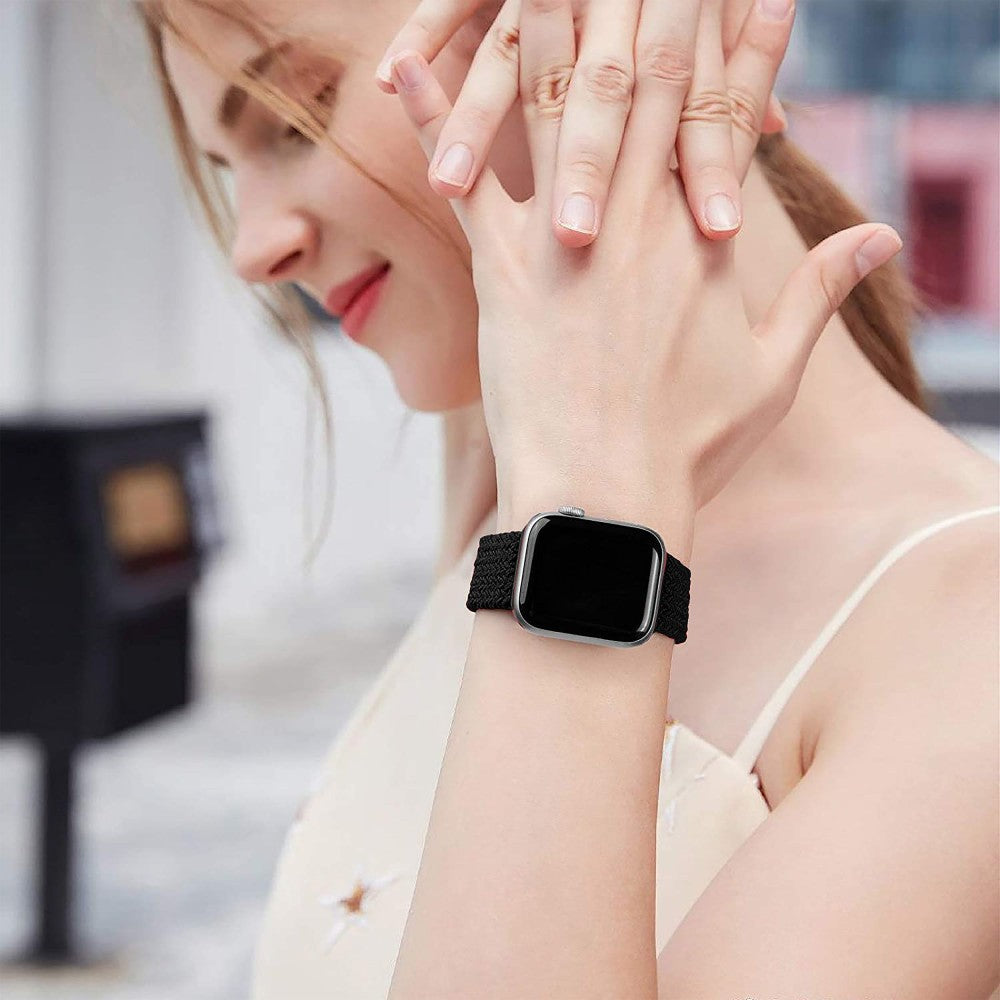 Curea Braided Breeze - Apple Watch 1/2/3/4/5/6/7/8/9/SE/Ultra 1/Ultra 2 - 42/44/45/49 MM - XS - Black