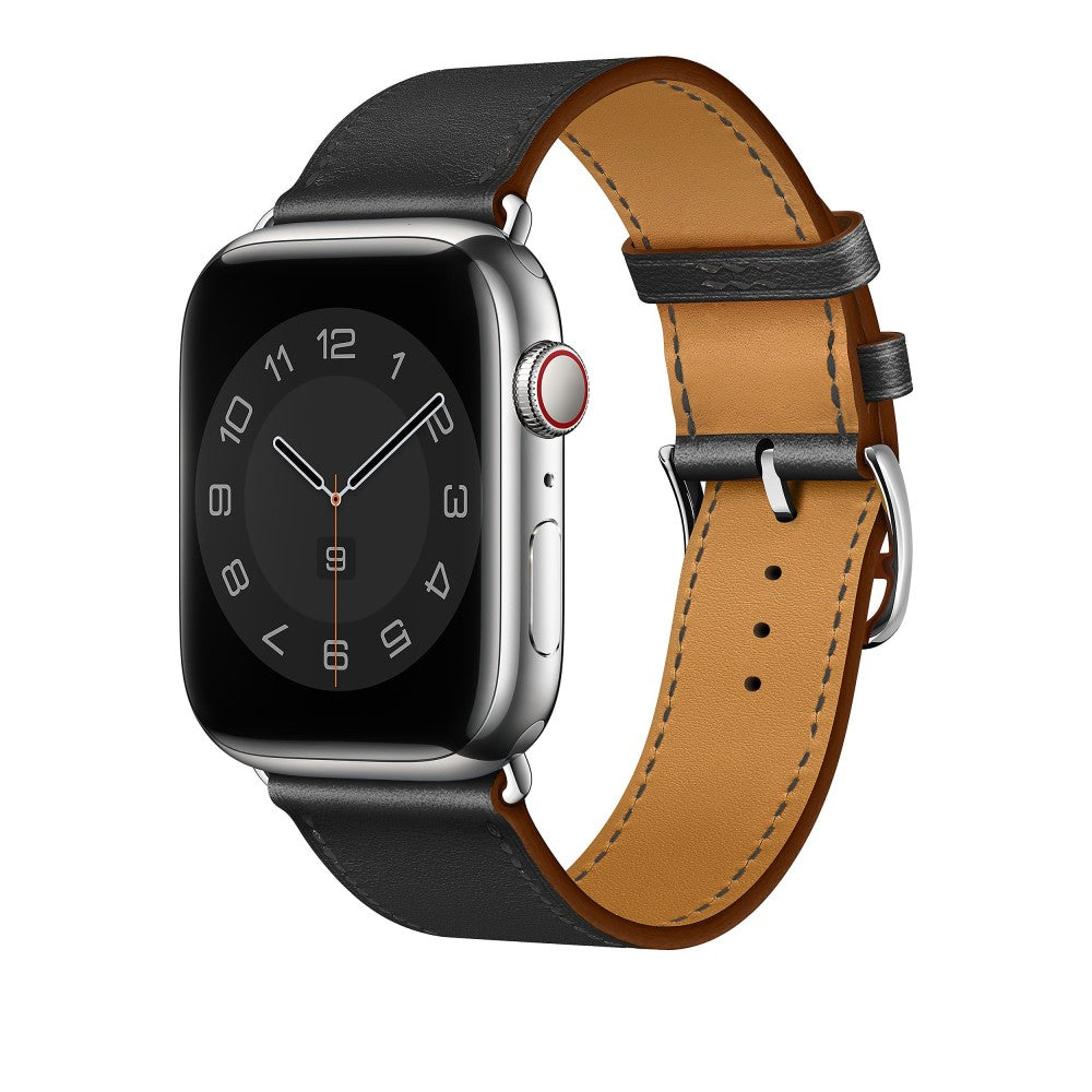 Curea Leather Elegance - Apple Watch 1/2/3/4/5/6/7/8/9/SE - 38/40/41 MM - Black