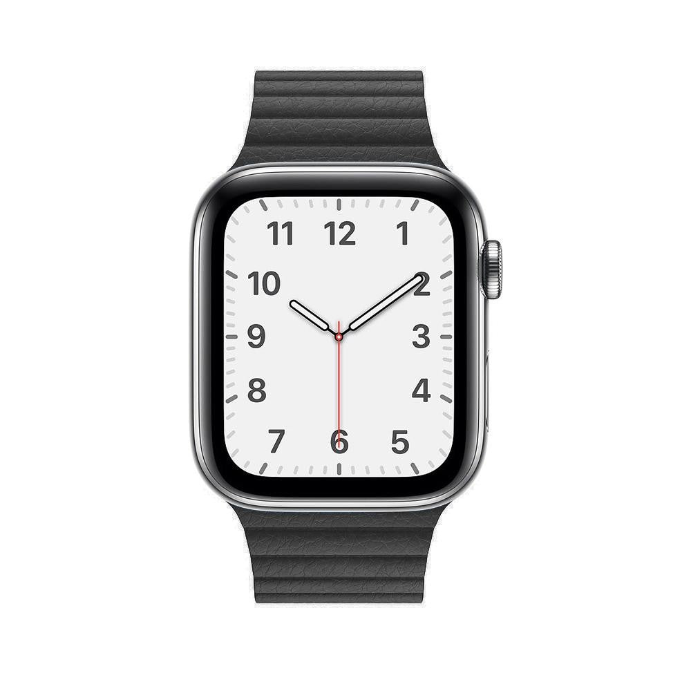Curea Leather Loop Heritage - Apple Watch 1/2/3/4/5/6/7/8/9/SE/Ultra 1/Ultra 2 - 42/44/45/49 MM - Black
