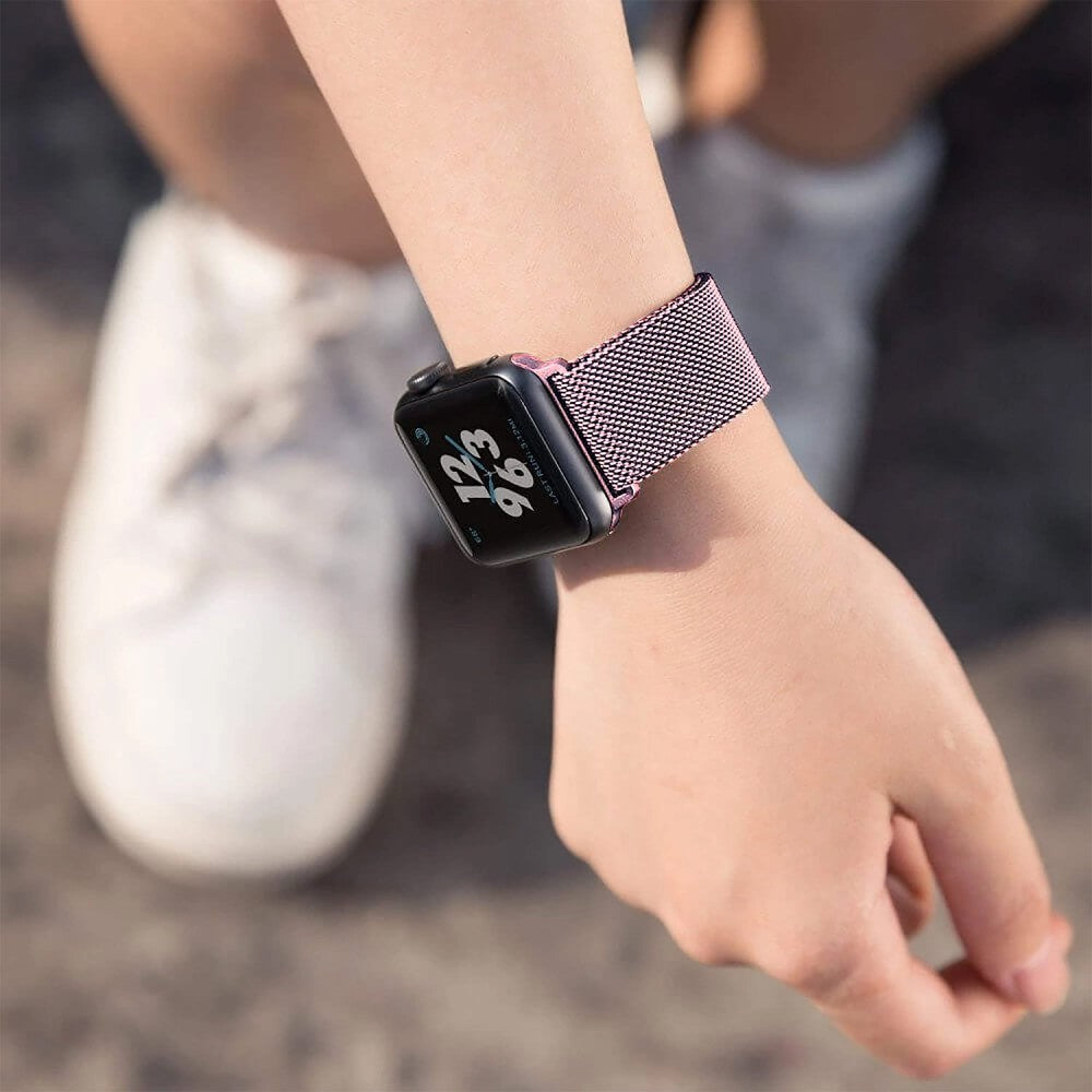 Curea Milanese Classic - Apple Watch 1/2/3/4/5/6/7/8/9/SE/Ultra 1/Ultra 2 - 42/44/45/49 MM - Rose Pink