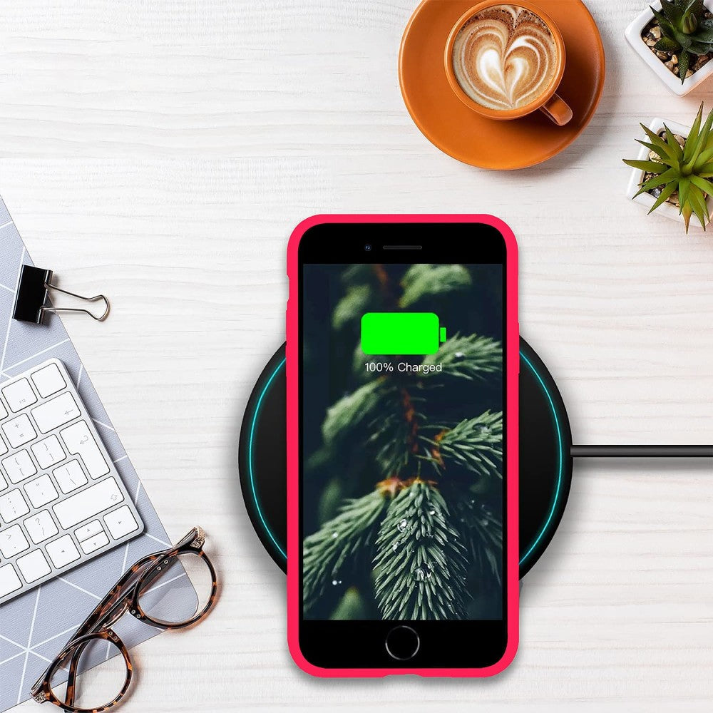 Husa Soft Silicone - iPhone 7 Plus/8 Plus - Neon Pink