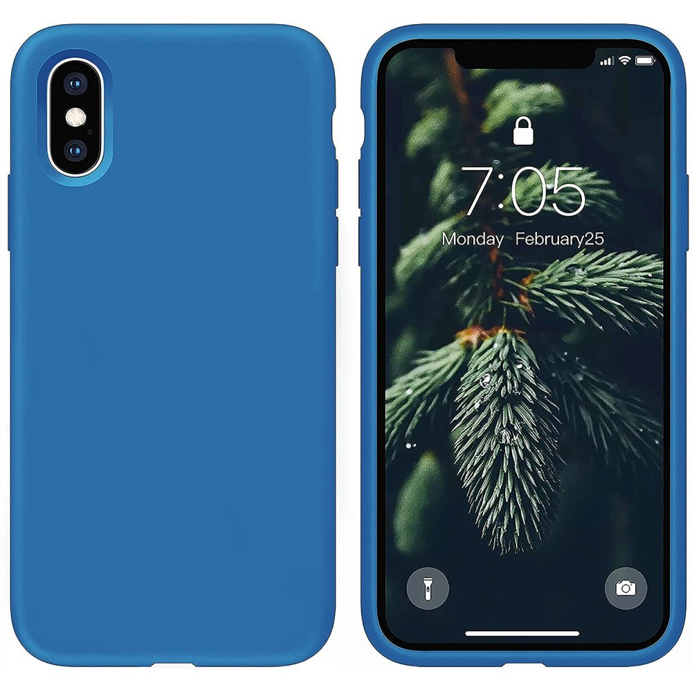 Husa Soft Silicone - iPhone X/XS - Slate Blue