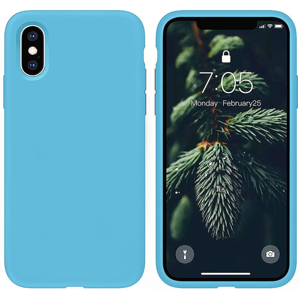Husa Soft Silicone - iPhone X/XS - Acid Blue
